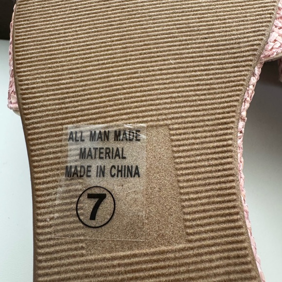 NWT SODA PINK RAFIA SLIDES SIZE 7 - Picture 11 of 17